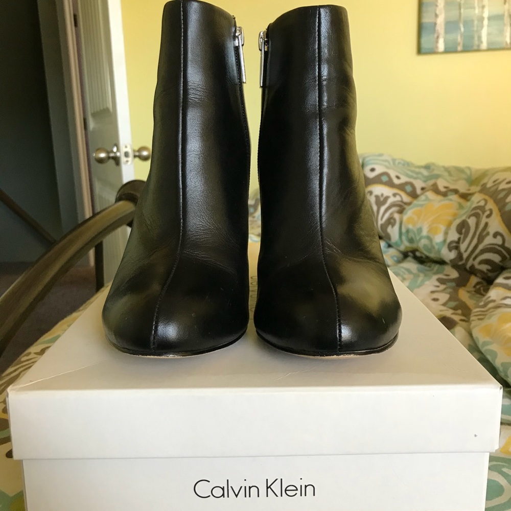 Black Calvin Klein wedges ankle boots